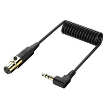 Cavo Aux Ad Angolo Retto da 3,5 mm A XLR Cavo per Microfono Ad Angolo Retto da 3,5 mm A XLR 90 Gradi per Amplificatore Microfono per Laptop 3 Pin