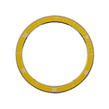 Met  Roestvrijstalen Lunette Regenboog Dubbele Tijdzone Lunette voor  S3 Horloges (Niet-Origineel Product)