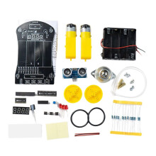 Kit Electrónico de Bricolaje para Coche Inteligente MCU 51 Kit de Bricolaje para Programación de Robot de Alcance Automático para Evitación de