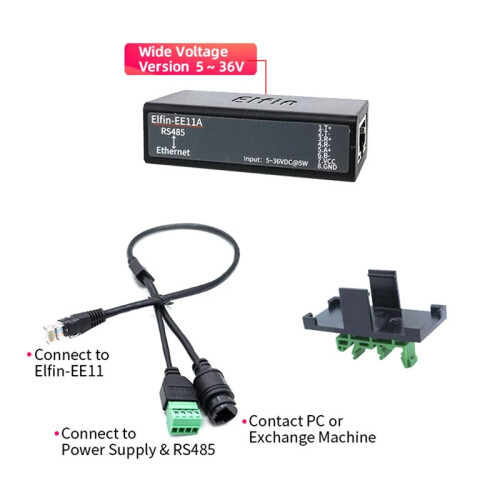 Porta Seriale RS485 per Dispositivo Ethernet Modulo Server IOT Elfin-EE11A Supporta Protocollo Modbus TCP 1