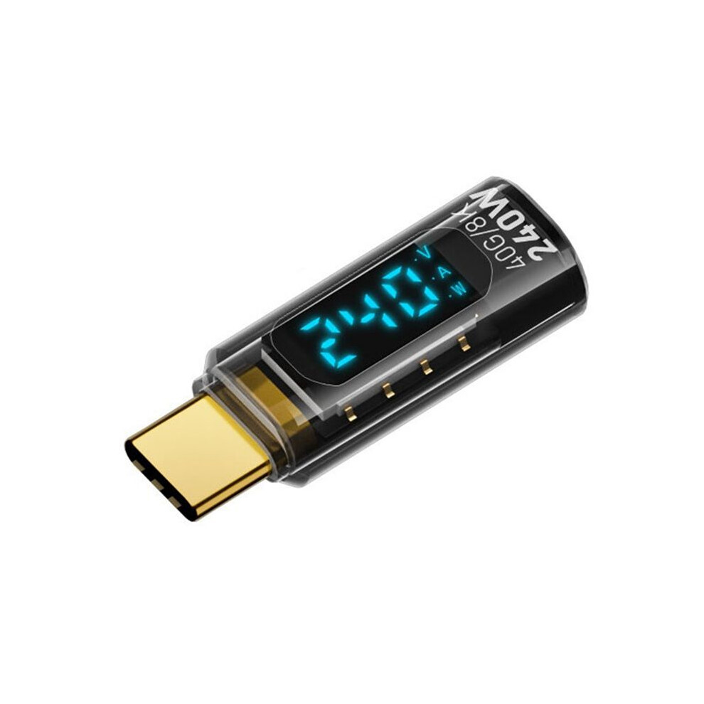 Type C To Type C Otg Adapter 240W Usb4 Digital Display Charging Adapter 8K Video Transfer For Phone Tablet Clear Black 6031843033584