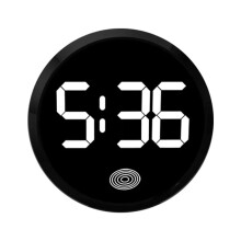Car Interior Clock, Car Watch, Car Accessories, Car LED Electronic Watch , Round Alloy Touch Luminous Digital Clock