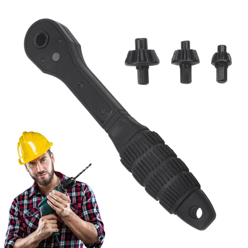 Drill Chuck Ratchet Wrench 2In1 Combination Chuck Wrench Adapter For Automotive And Plumbing 9347817535310