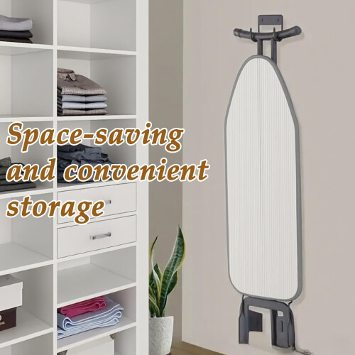 Wall Mounted Ironing Board Holder with RustResistant Hook for SpaceSaving Laundry Room Storage 2