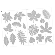 AntiCollision Leaves Stickers Static Cling Window Decals Bird Warning Decor NonAdhesive Electrostatic Film 1 Set