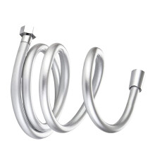 PVC Handheld Shower Head Hose Flexible AntiWinding ExplosionProof Water Pipe Bathroom Faucet Hose Extension Tube Silver1.5m
