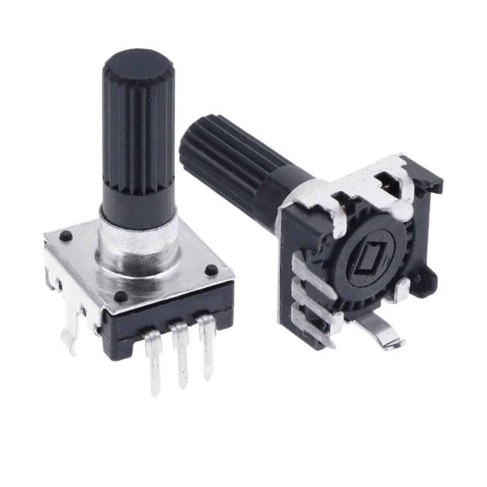 Ec12 Rotary Encoder 360 Degree 24 Position 3 Pin No Push Button 20Mm Plum Handle Compatible With Re12 9347817535778