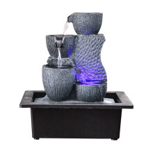 Indoor Tabletop Water Fountain with LED Ball for Home Office Relaxation and Feng Shui Decor