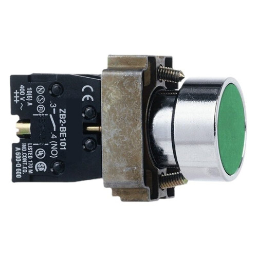 XB2BA Flat Head Push Button Switch 5V Metal Momentary Control Signal with MultiColor Options