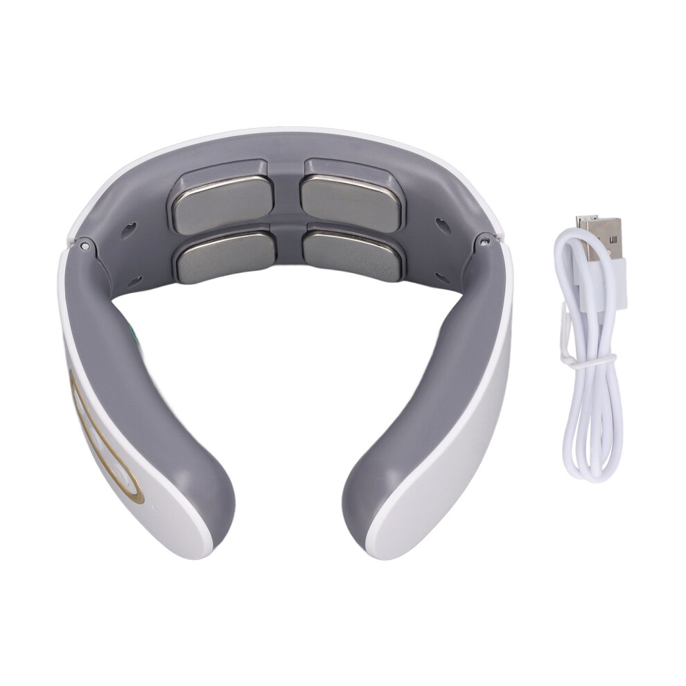 Portable Intelligent Design Neck Massager, Deep Tissue Pulse Massage for Pain Relief, Wireless Device with Heat Therapy for Women Men