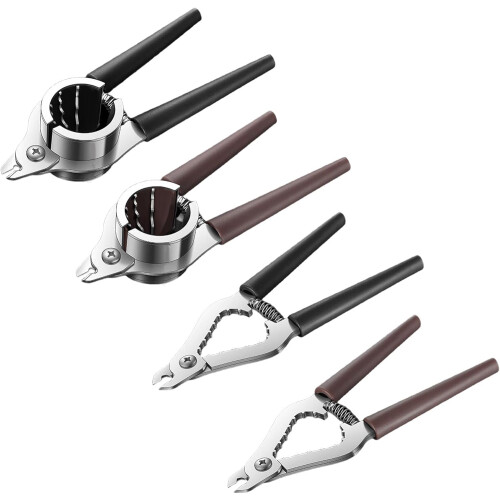 Stainless Steel Nutcracker with Ergonomic Handle for Pecan, Walnut, and Macadamia Nuts, Heavy-Duty Kitchen Tool 2
