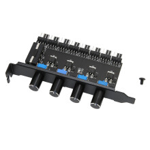 PC-Lüfter-Adapter 8-Kanal 4PIN/3PIN Geschwindigkeitsregler 72W PCI-Gehäuse