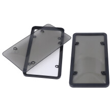 UV Resistant Smoky License Plate Frame Cover Set for Car Truck - Standard Fit