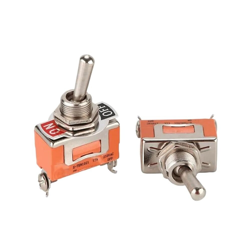 1021 15A 250V Ac Spst 2Position Pin Toggle Switch, 2Pcs 9199774017046