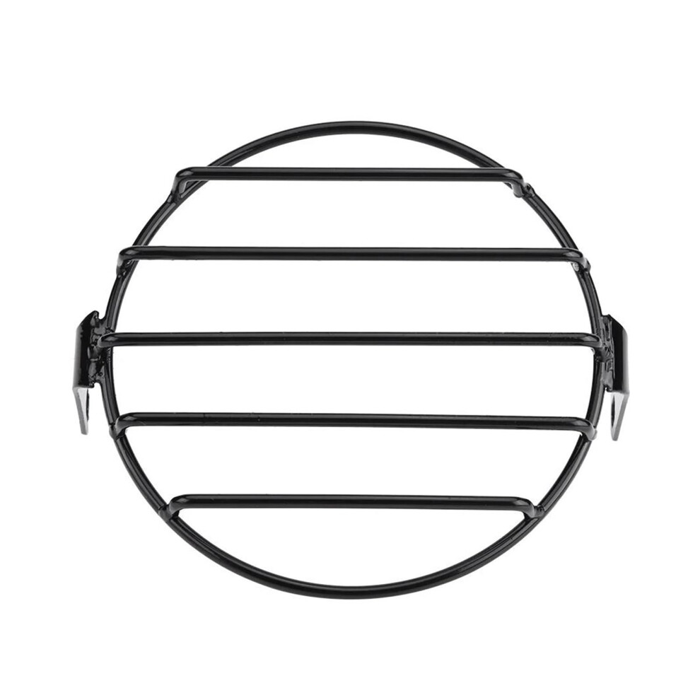 Motorcycle Side Mount Headlight Grill Cover, Sturdy Metal Protector For Cruiser Chopper Cafe Racer 9199774017459