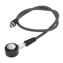 Dive Pressure Gauge 360 Rotation Night Glow Display with Carbon Fiber Hose 80cm for Scuba