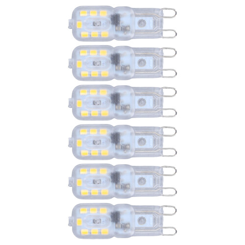 3W G9 Dimmable LED Bulbs 50000-Hour Life Span 6-Pack Natural Light