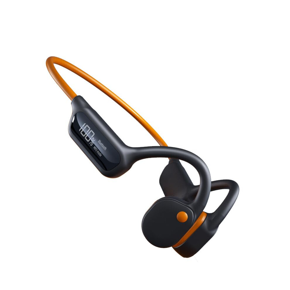Bone Conduction Headphones Openear Design Lightweight Dark/Orange 9382693295934