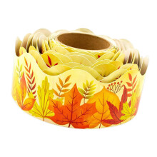 10m Maple Leaves Bulletin Border Trim Adhesive For Bulletin Boards Autumn Leaf Border Sticker For Poster Boards