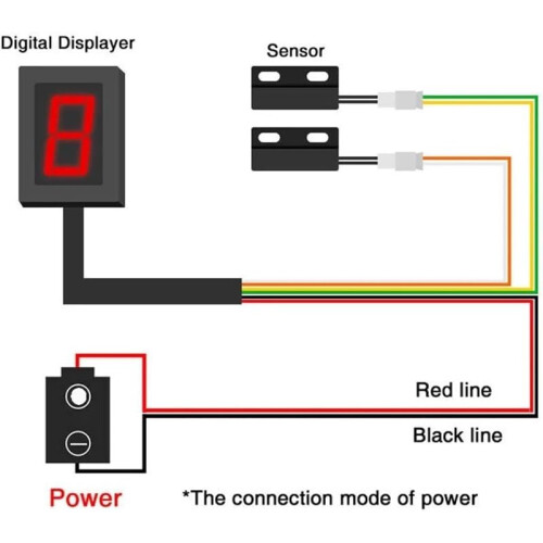 Universal Motorcycle Gear Indicator with Clear LED Display and Sensor for Easy Day Night Reading 2