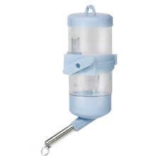 Hamster Water Bottle No Drip Double Ball LeakProof Small Animal Dispenser for Cage Blue