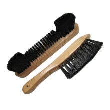 Billiard Table Rail Brush 2 Pack Soft Bristles Natural Wood Handles Pool Table Cleaning Dust and Powder Removal
