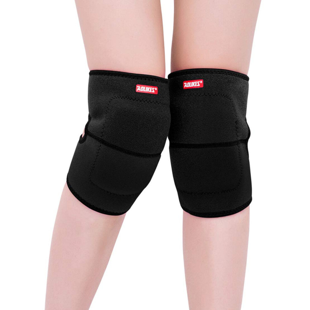 Black Knee Brace For Running And Sports With Nonslip Fit, Arthritis Pain Relief, Meniscus Recovery, 1 Pair