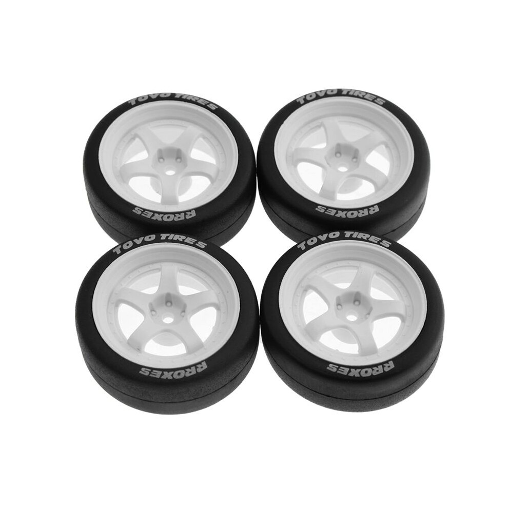 4Pcs 65Mm 1/10 Rc Racing Car Tires Road Touring Drift Car Tyre Wheel For Tt01 Tt02 Xv01 4712072786046
