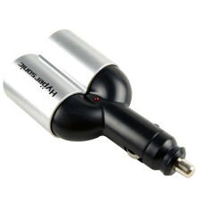 Hypersonic Car Cigar Straight Insertion Dual Hole Socket Car Charger -2628