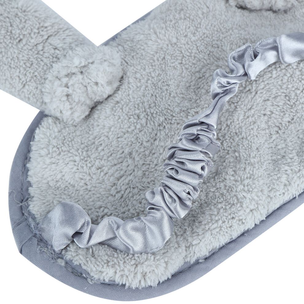 10Pcs Coral Fleece Rabbit Eye Masks, Gray, 17x18cm, Cosy Sleep
