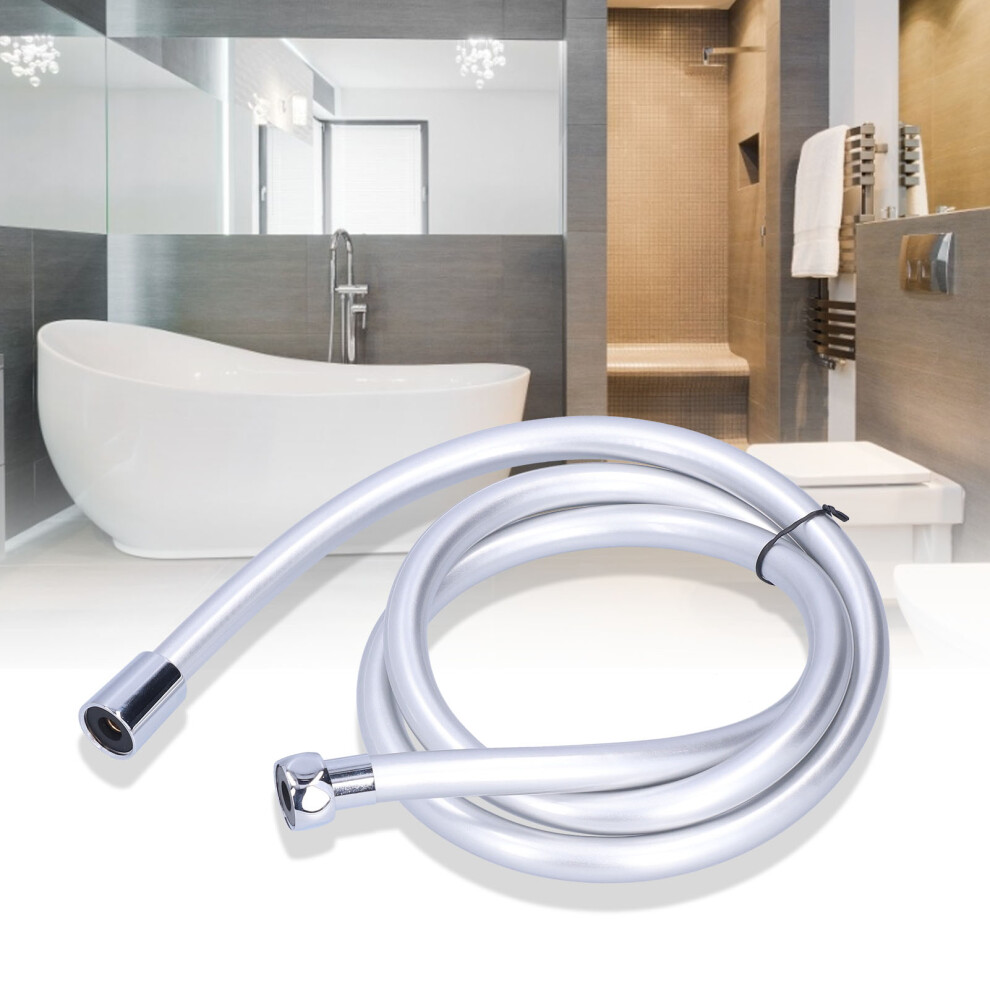 Pvc Shower Hose 1.5M Silver Water Heater Hose, Copper Connectors 7641377125687