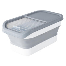 Pet Food Storage Containers Collapsible Dog Food Container with Sliding Transparent Lid Airtight Dog Cat Storage Large