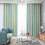 2pc Gradient Star Pattern Double Layer Blackout Curtain 100*130cm to 134*270cm 1