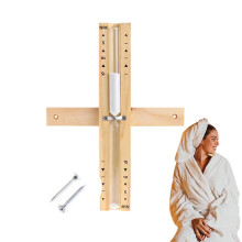 Sauna Hourglass Timer Heat Resistant Wall Mounted Rotating Wooden Sand Timer for Home Sauna Room
