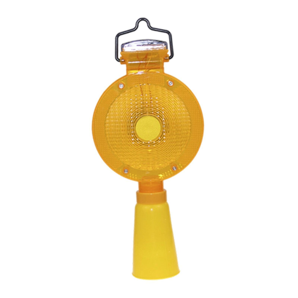 Solar Warning Led Traffic Signal, Solar Powered Waterproof Flashing Beacon For Road Safety, Light/Yellow 9199774020541
