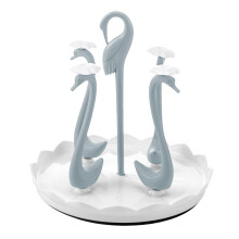 Drip Cup Rack Swan Cup Dryer Stand Light Blue 27x27 Cm SpaceSaving Counter Organizer Holds Four Cups