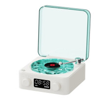 KW03 Altavoz de Discos de Vinilo Retro RGB Inalámbrico  5.0 Tocadiscos Reproductor de Altavoz Sonido Estéreo con Ruido