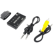 FPV DVR Video Audio Recorder NTSC/PAL Built-in 3.7V 400mah Battery for FPV RC Multicopters VR Goggle Monitor Black