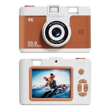 4K-Digitalkamera, Retro, Doppelobjektiv, Multifunktions-CCD, Sofortbild-Wärmebildkamera für Reisende Studenten, Kompakte Fotografie,