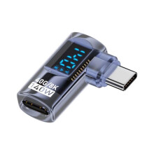 90-Grad-USB-C-Adapter, Rechtwinklig, U-Förmig, Typ-C-Adapter, 40 Gbit/S, Datenübertragung, PD, 140 W, USB 4.0, 8 K, 60 Hz, Konverter, A