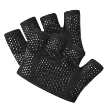 Gym Gloves for Women Weight Training Gloves Nonslip Halffinger Fitness Supplies Size SXL, Leather Palm