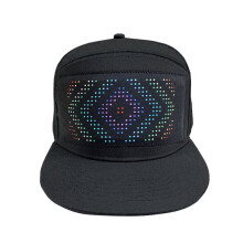 LED-Hut-Licht-Display, DIY  Pixel Matrix Baseball-Mütze, Wiederaufladbar, , Hip-Hop, Street-Party-Dekor