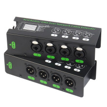 1 Paar 4-Kanaals 6.5 + 3-Pins XLR Audio/DMX Via Netwerkkabelverlenger DMX512 Netwerksignaalverlenger 1 Mannelijk + 1 Vrouwelijk