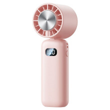 Ice Compress  Fläkt Kylning Handhållen Fläkt  Vikbar Digital Display Mute Desktop Fläkt Ice Compress Neck Fan,A