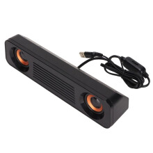 Trådbunden Högtalare 3,5 mm Plugg HiFi Stereo Subwoofer USB-Driven Bärbar Stationär Lång Högtalare för TV Dator Laptop