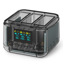 Fast Charging Hub Action 5pro/4/3 Battery Charger Three Port Charging Case Electricity Detection Intelligent OLED