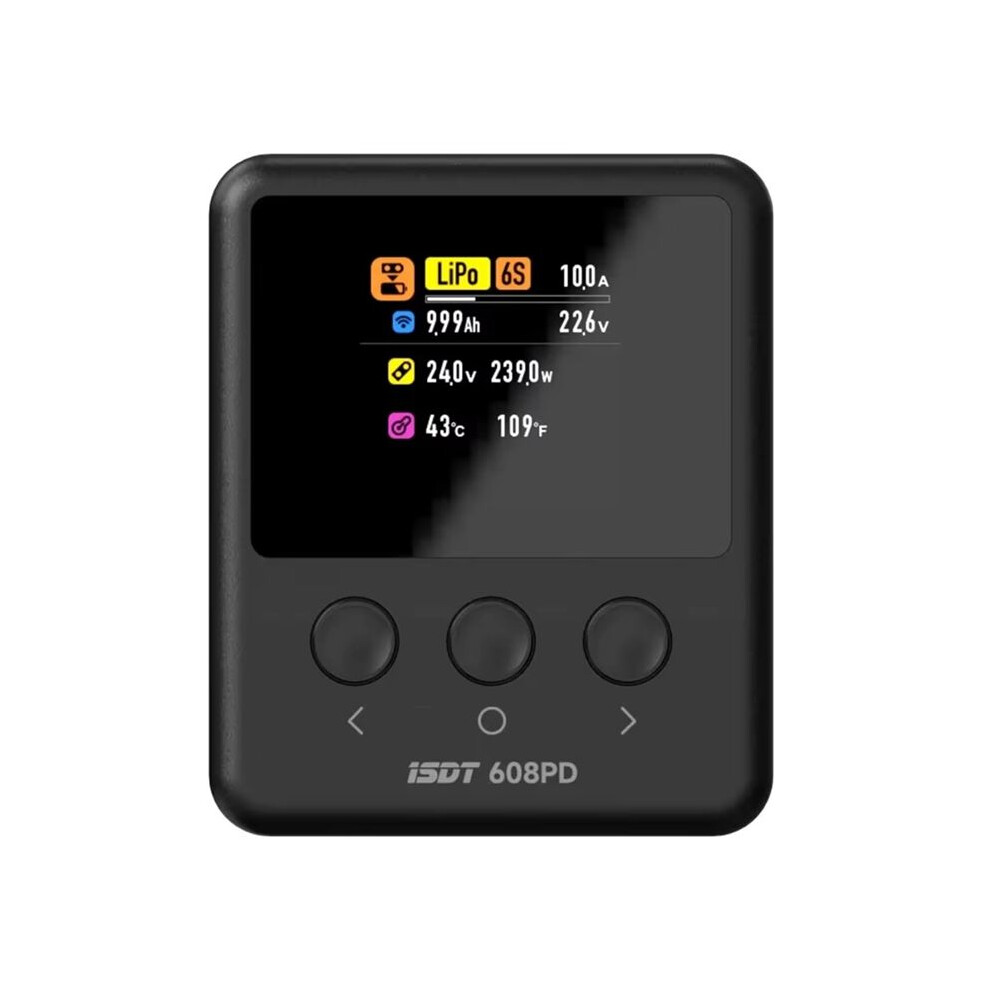 Isdt 608Pd 240W/10A Usb C 140W/5A Digital Charger For Life/Lilon/Lipo/Lihv/Nimh/Pb Rc Drone Battery 6034057233849