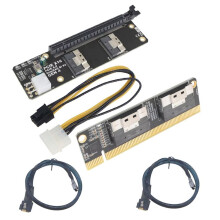 Carte D'Extension 2  SlimSAS 8i X2 Vers PCIe 4.0 X16 Carte Graphique PCI-E 4.0 16x Vers SlimSAS 8i X2 SFF8654 Carte Adaptateur GPU