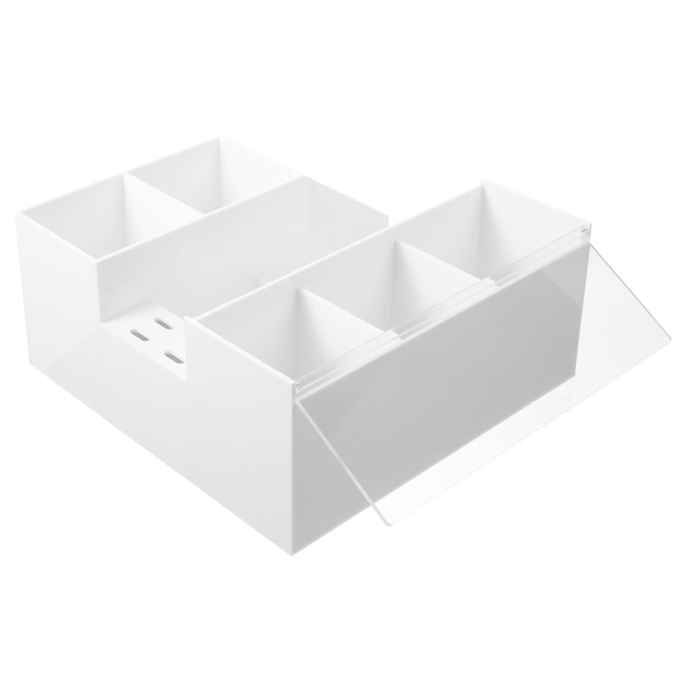 Tweezer Container for Lash Extension Tools, Makeup Organizer with Multi-Compartment Design, Desk Storage Solution