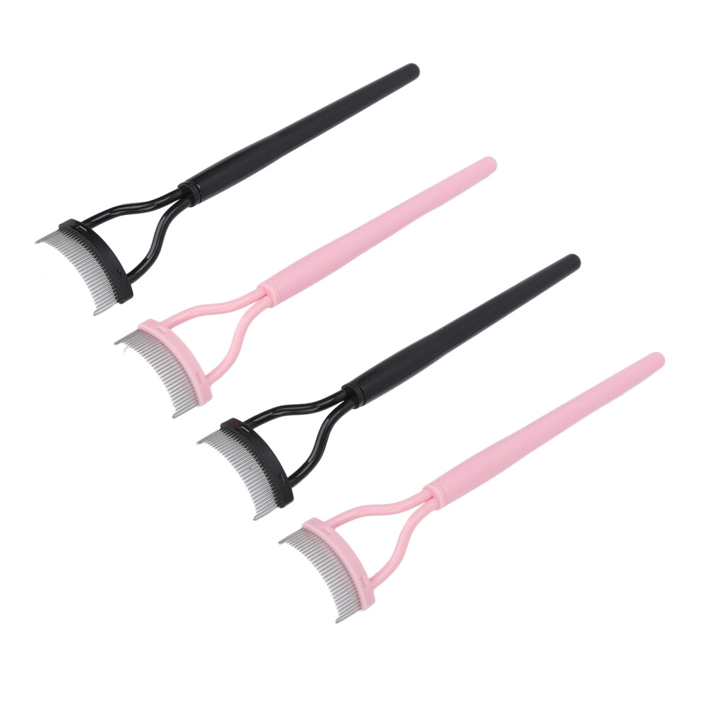4pcs Cosmetic Eyelash Separator with Stainless Steel Teeth Compact Lash Tool